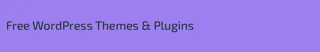Free WordPress Themes & Plugins